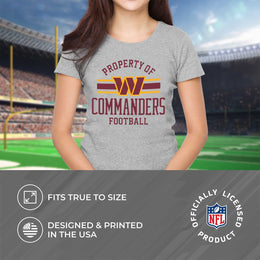 Washington Commanders NFL Women's Property Of Lightweight Plus Size T-Shirt - Sport Gray