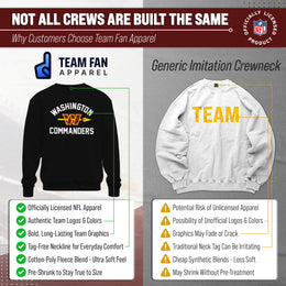 Washington Commanders  Gameday Crewneck Sweatshirt - Black
