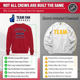 Washington Capitals Adult NHL Faceoff Hockey Fleece Crewneck Sweatshirt - Red