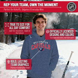 Washington Capitals NHL Adult Unisex Powerplay Hooded Sweatshirt - Navy