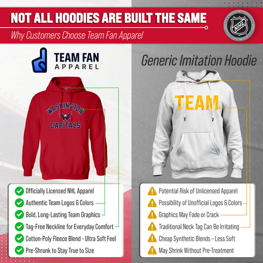 Washington Capitals Hoodie Pullover Sweatshirt - Red