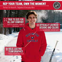 Washington Capitals Hoodie Pullover Sweatshirt - Red