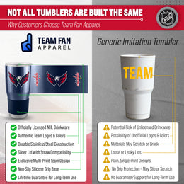 Washington Capitals NHL Hockey 30oz Stainless Steel Vacuum Insulated Game Day Tumbler with Silicone Grip - Navy
