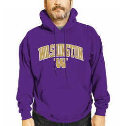 Washington Huskies NCAA Adult Tackle Twill Hooded Sweatshirt - Purple