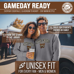 Western Michigan Broncos Adult Arch & Logo Soft Style Gameday Crewneck Sweatshirt - Gray