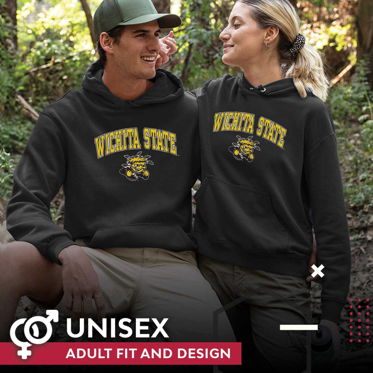 Wichita State Shockers Arch & Logo Gameday Hoodie - Black