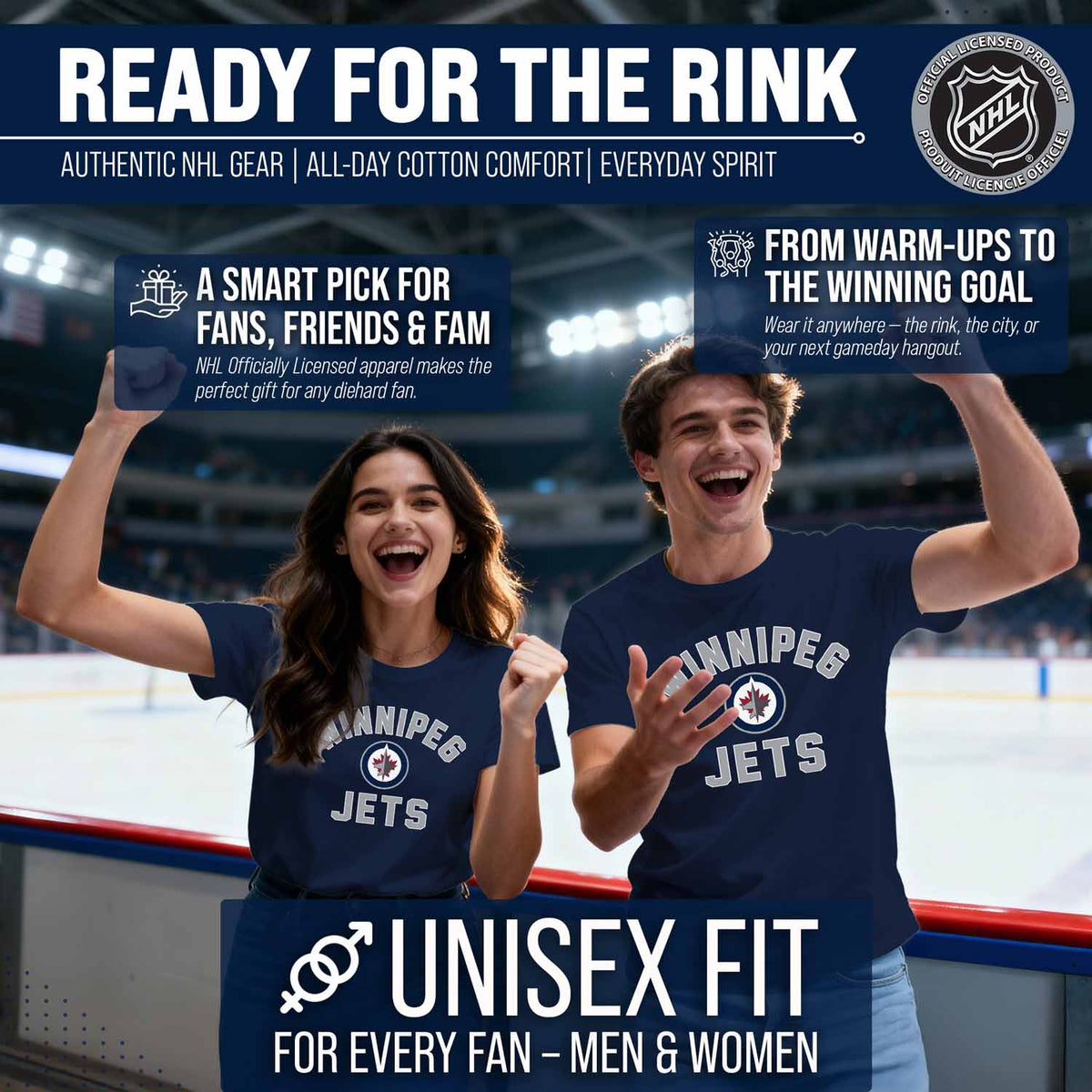 Winnipeg Jets NHL Gameday T-Shirt - Navy
