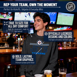 Winnipeg Jets NHL Charcoal True Fan Crewneck Sweatshirt - Charcoal