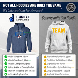 Winnipeg Jets NHL Adult Unisex Powerplay Hooded Sweatshirt - Navy