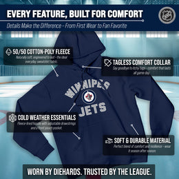 Winnipeg Jets Hoodie Pullover Sweatshirt - Navy