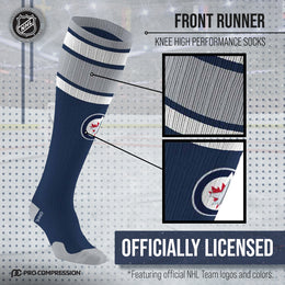 Winnipeg Jets NHL Adult Knee High-Performance Socks - Navy