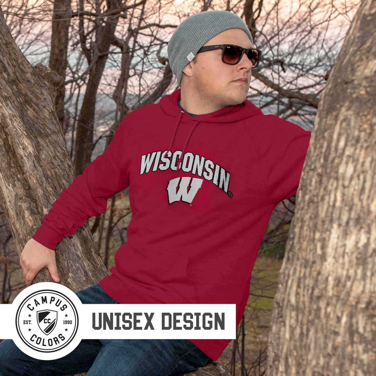 Wisconsin Badgers Arch & Logo Gameday Hoodie - Red