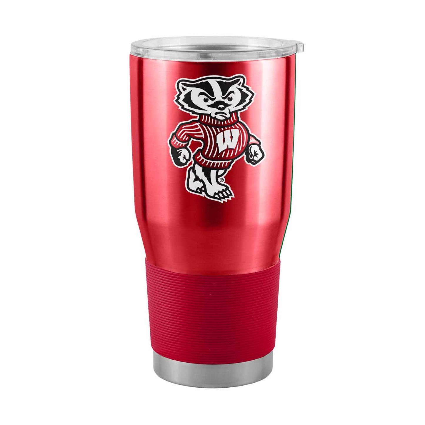 Wisconsin Badgers NCAA University 30oz Stainless Steel Vacuum Insulated Game Day Tumbler with Silicone Grip - Red