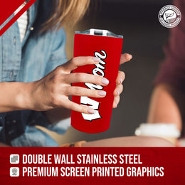 Wisconsin Badgers NCAA Stainless Steel Travel Tumbler for Mom - Red