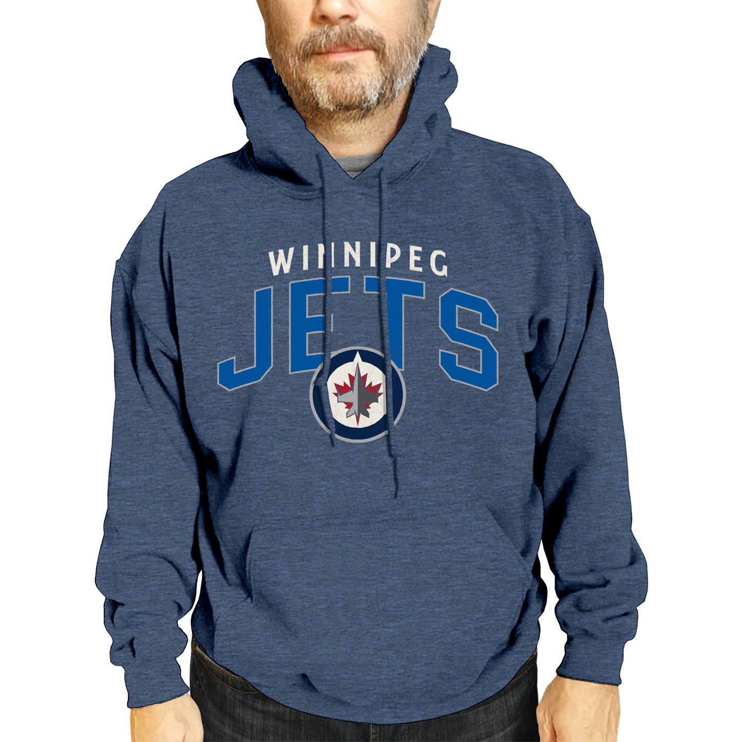 Winnipeg Jets NHL Adult Unisex Powerplay Hooded Sweatshirt - Navy