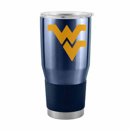 West Virginia Mountaineers NCAA University 30oz Stainless Steel Vacuum Insulated Game Day Tumbler with Silicone Grip - Navy