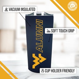 West Virginia Mountaineers Collegiate Stainless Steel Travel Tumbler for Alumni - Navy