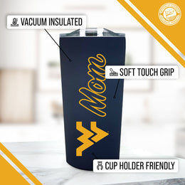 West Virginia Mountaineers NCAA Stainless Steel Travel Tumbler for Mom - Navy