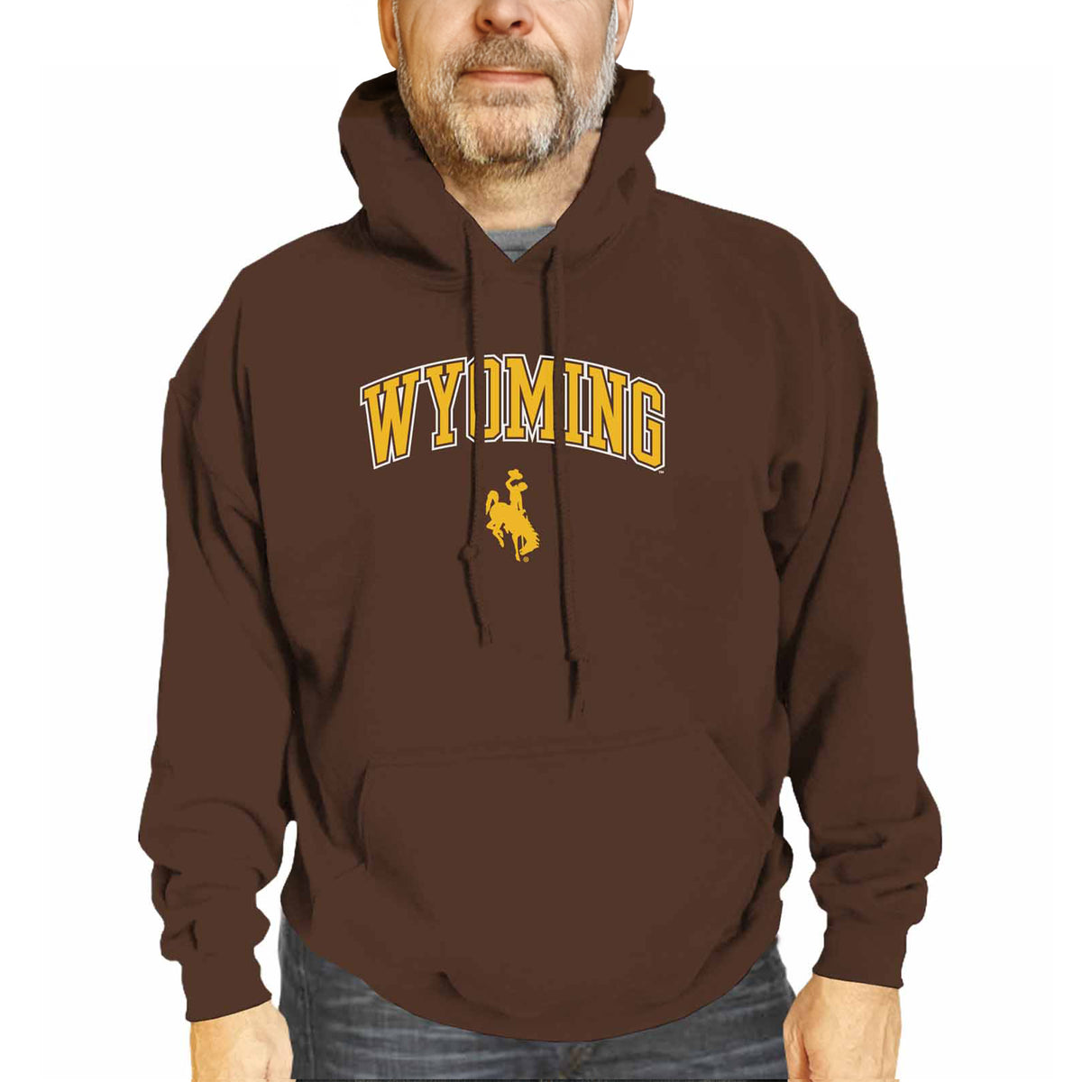 Wyoming Cowboys Arch & Logo Gameday Hoodie - Brown