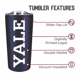 Yale Bulldogs Campus Colors  NCAA Tumbler - Navy