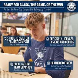 Yale Bulldogs NCAA MVP Adult Long-Sleeve Shirt - Navy
