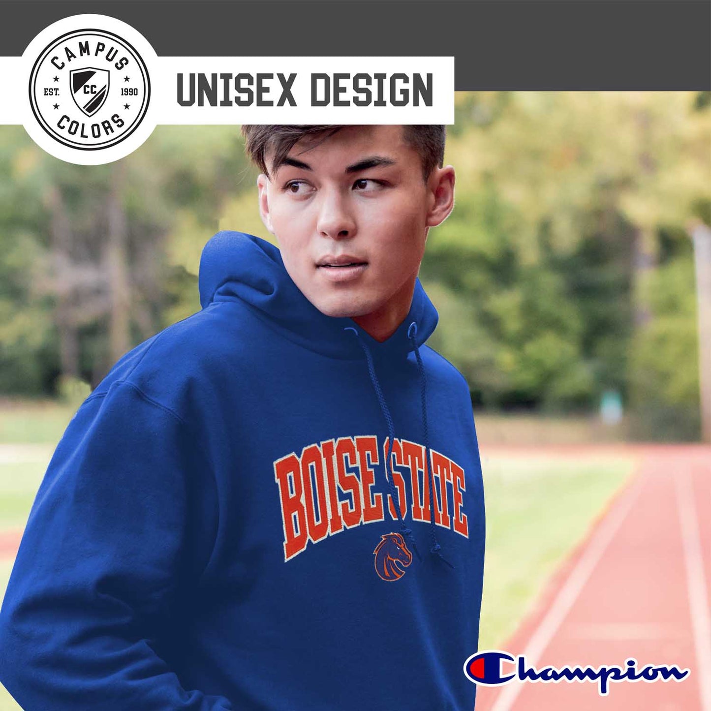 Boise State Broncos Champion Adult Tackle Twill Hooded Sweatshirt - Royal