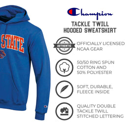 Boise State Broncos Champion Adult Tackle Twill Hooded Sweatshirt - Royal