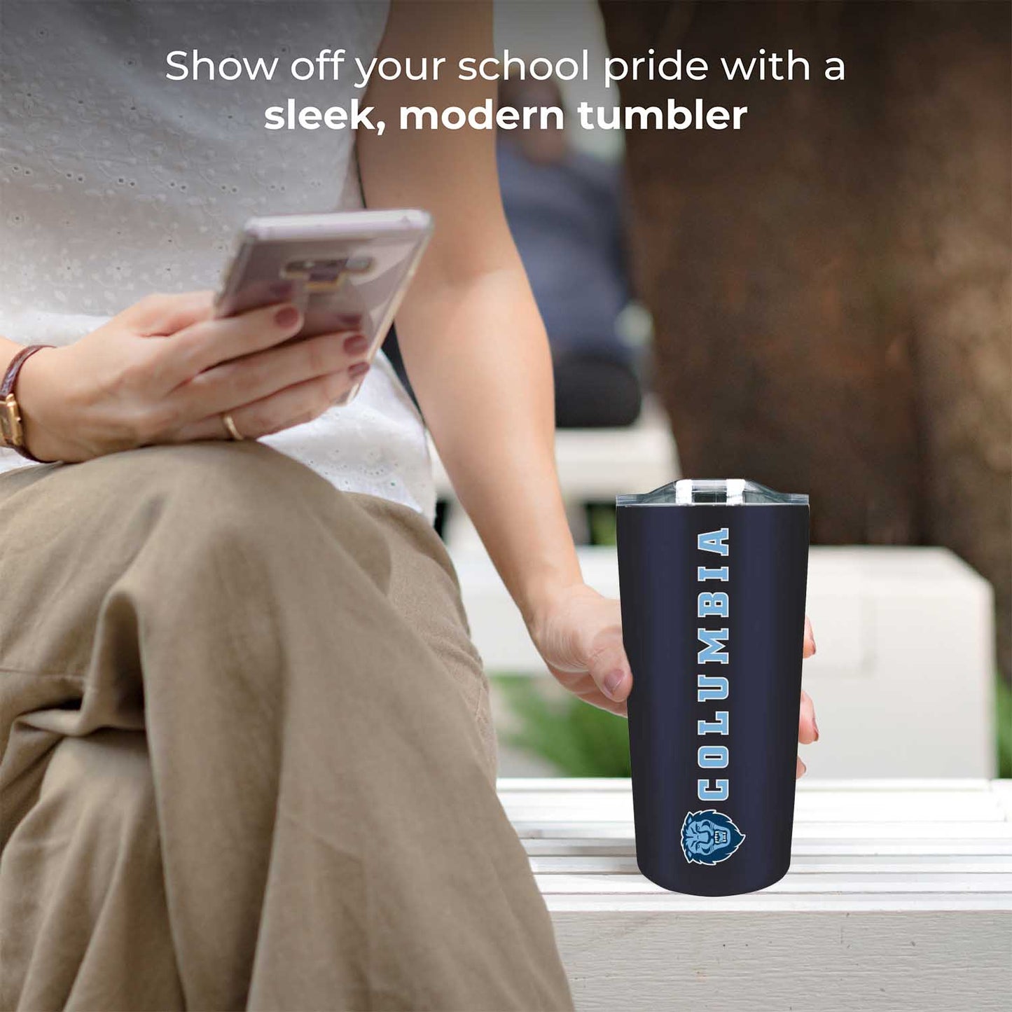 Columbia Lions Campus Colors  NCAA Tumbler - Navy