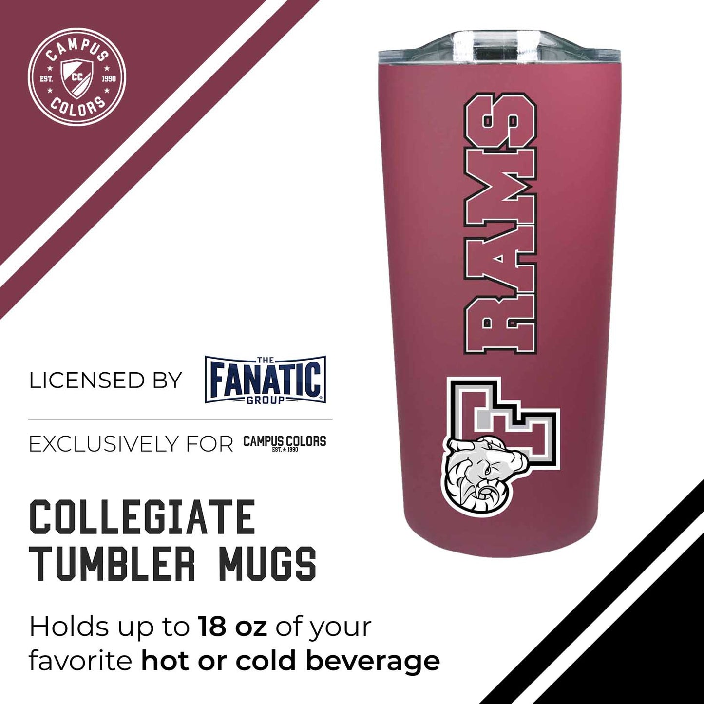 Fordham Rams Campus Colors  NCAA Tumbler - Maroon