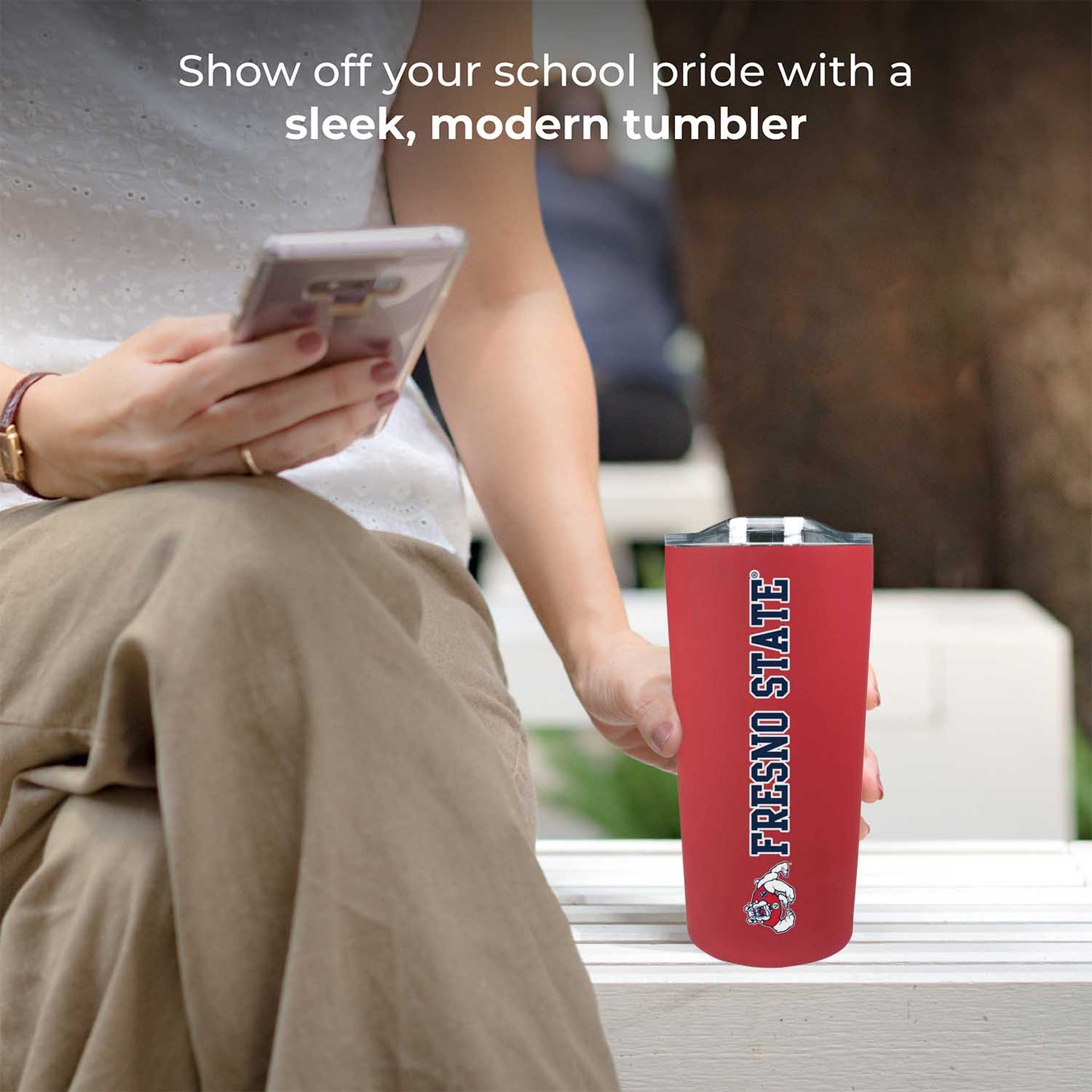 Fresno State Bulldogs Campus Colors  NCAA Tumbler - Red