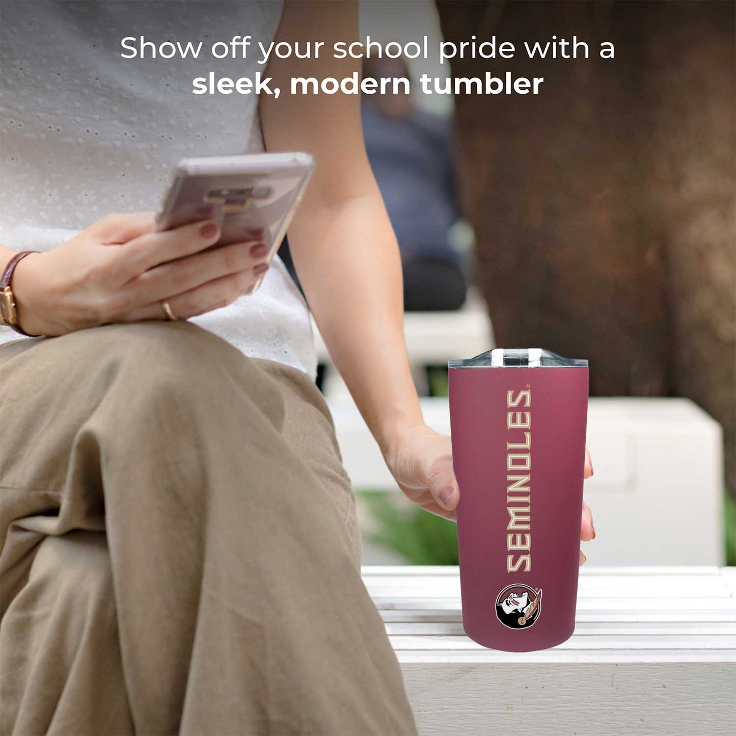 Florida State Seminoles Campus Colors  NCAA Tumbler - Maroon