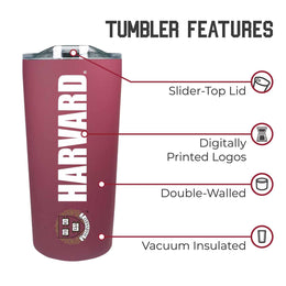 Harvard Crimson Campus Colors  NCAA Tumbler - Crimson