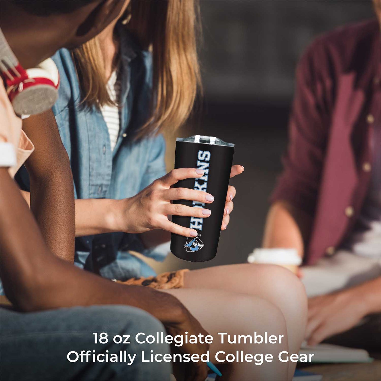 Johns Hopkins Blue Jays Campus Colors  NCAA Tumbler - Black