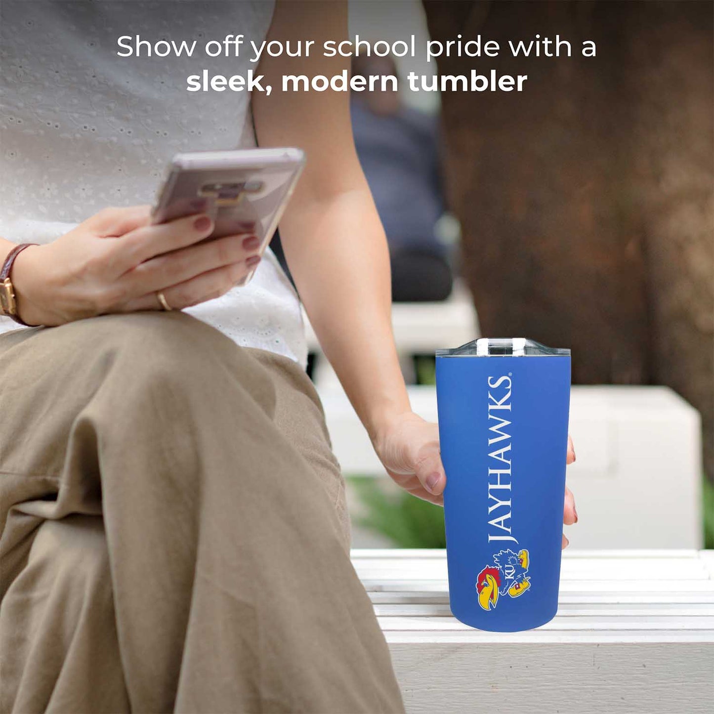 Kansas Jayhawks Campus Colors  NCAA Tumbler - Royal
