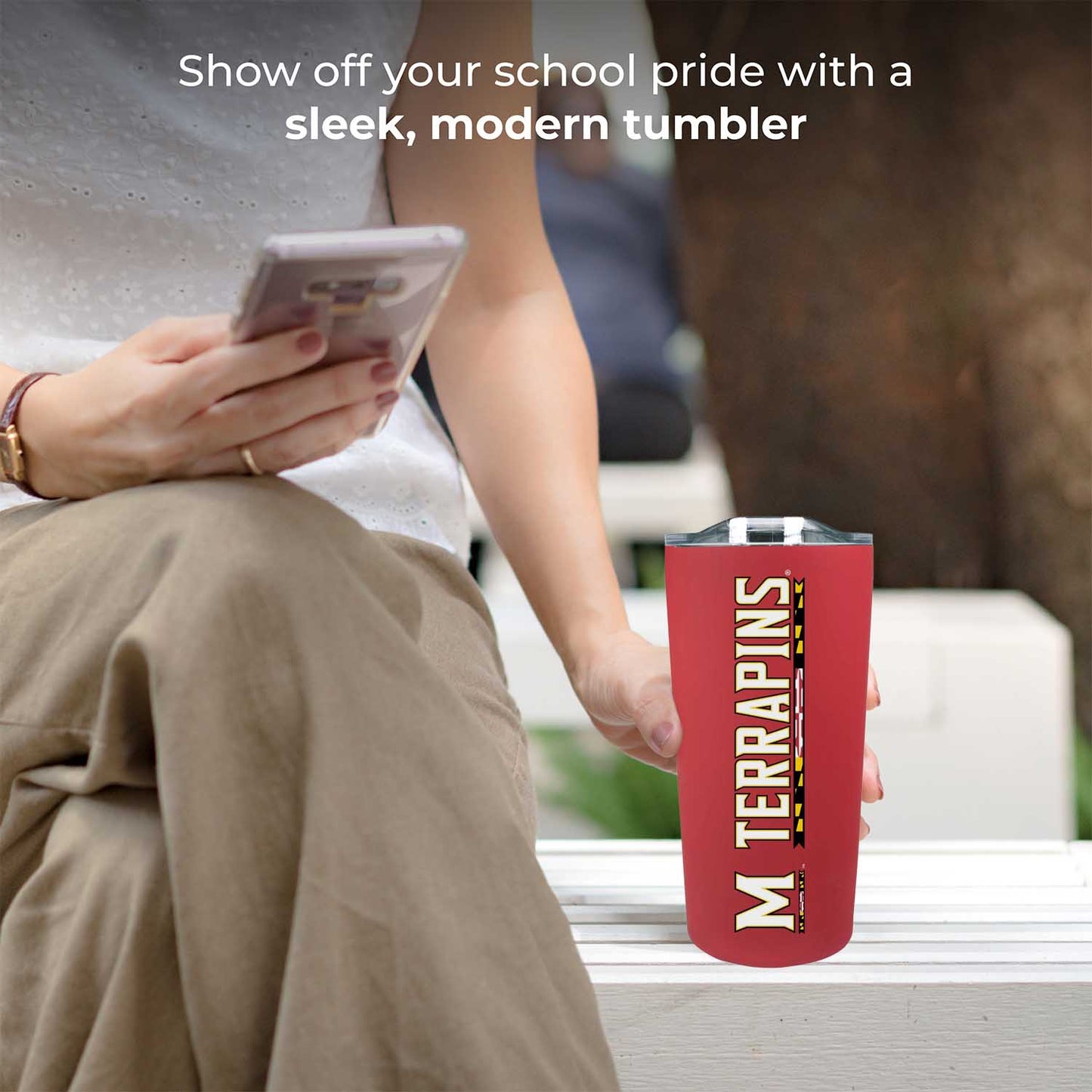 Maryland Terrapins Campus Colors  NCAA Tumbler - Red