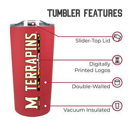 Maryland Terrapins Campus Colors  NCAA Tumbler - Red