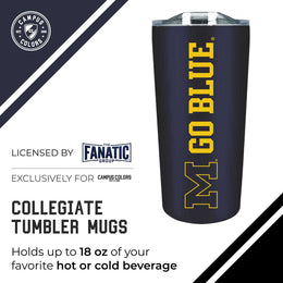 Michigan Wolverines Campus Colors  NCAA Tumbler - Navy