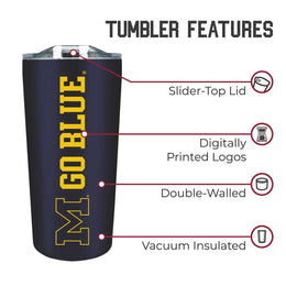 Michigan Wolverines Campus Colors  NCAA Tumbler - Navy