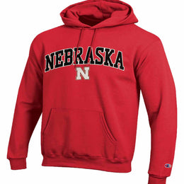 Nebraska Cornhuskers Champion Adult Tackle Twill Hooded Sweatshirt - Red