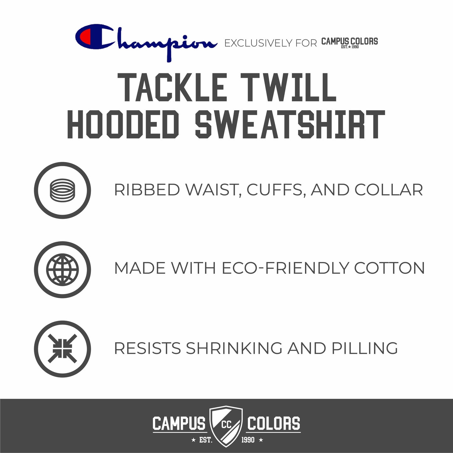 Northwestern Wildcats Champion Adult Tackle Twill Hooded Sweatshirt - Purple