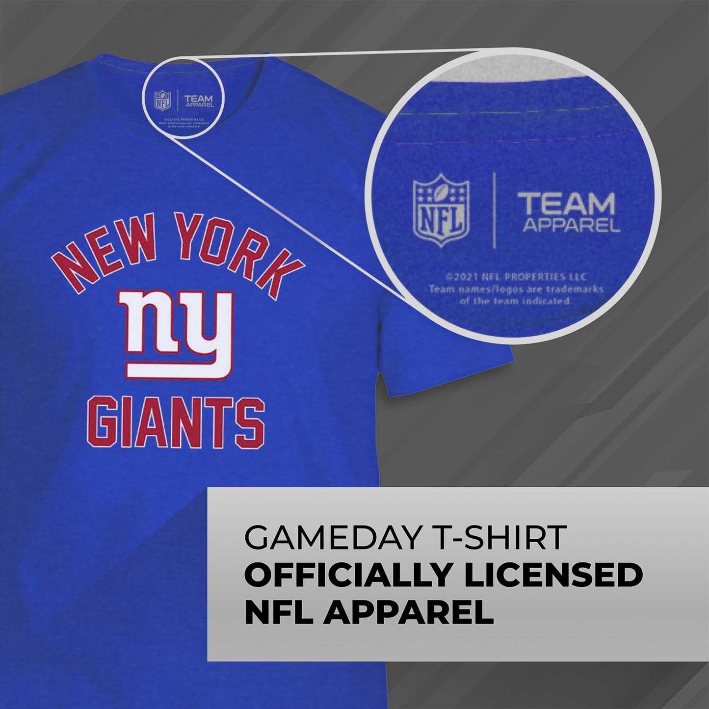 New York Giants NFL Adult Gameday T-Shirt - Royal (XX-Large)