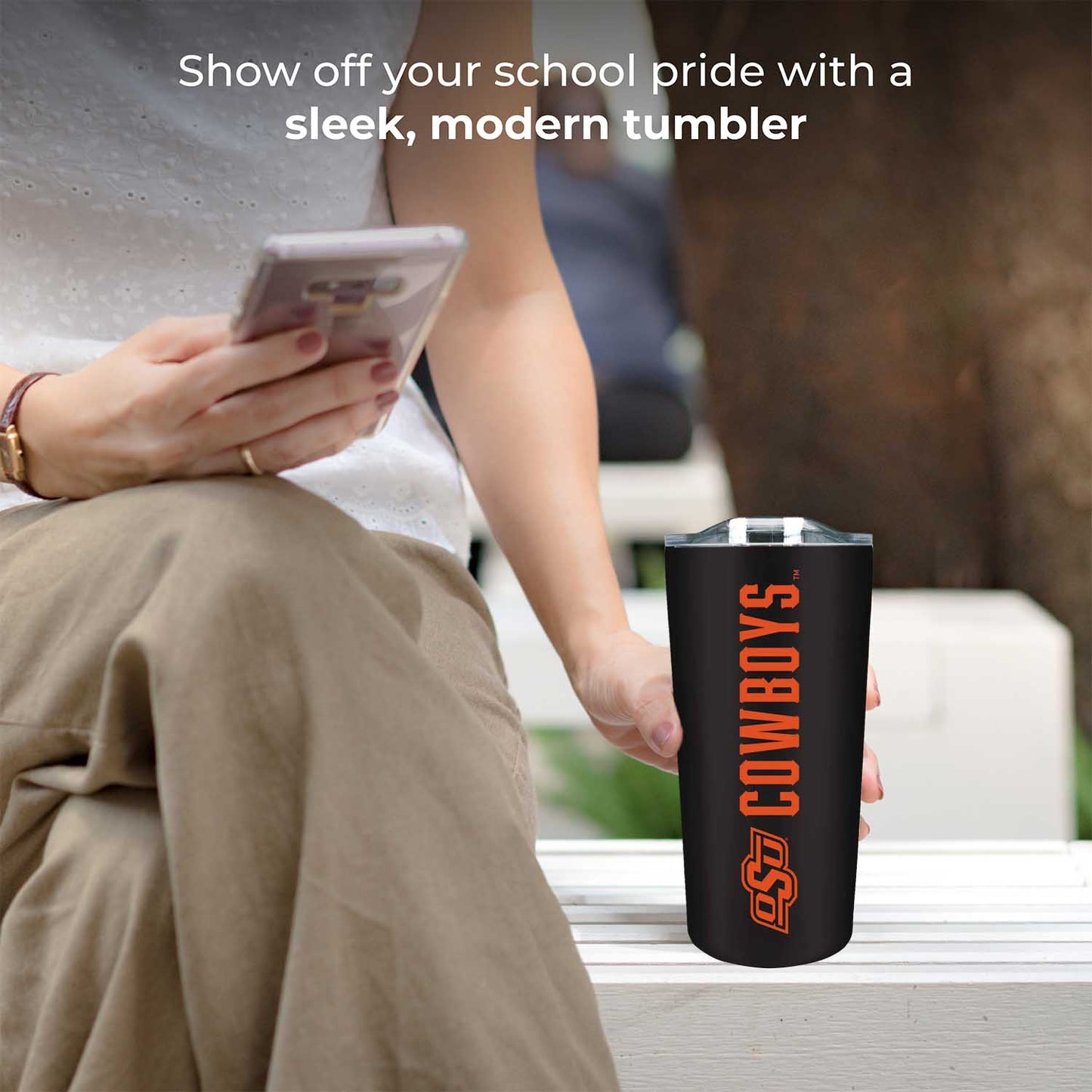 Oklahoma State Cowboys Campus Colors  NCAA Tumbler - Black