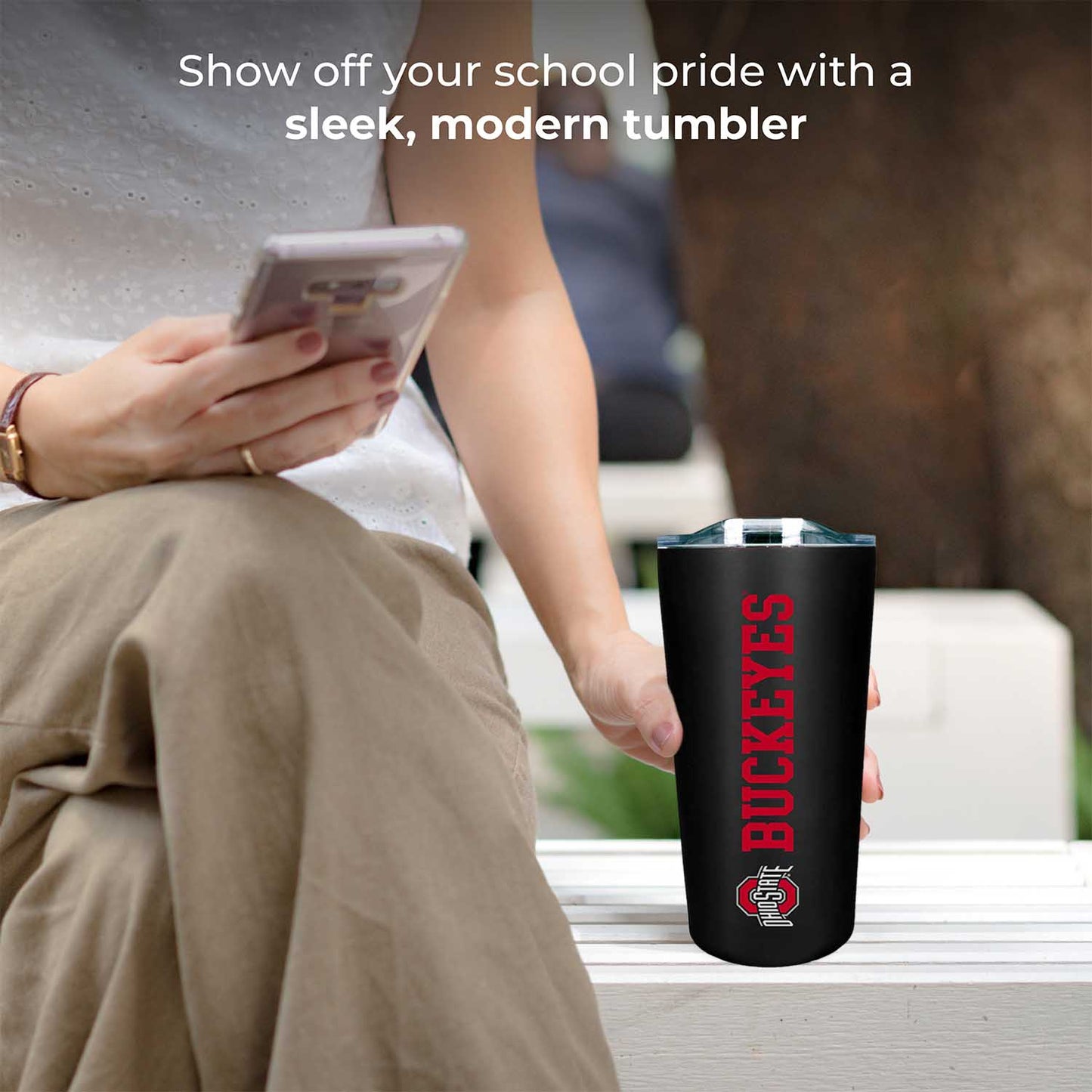 Ohio State Buckeyes Campus Colors  NCAA Tumbler - Black