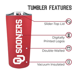Oklahoma Sooners Campus Colors  NCAA Tumbler - Crimson