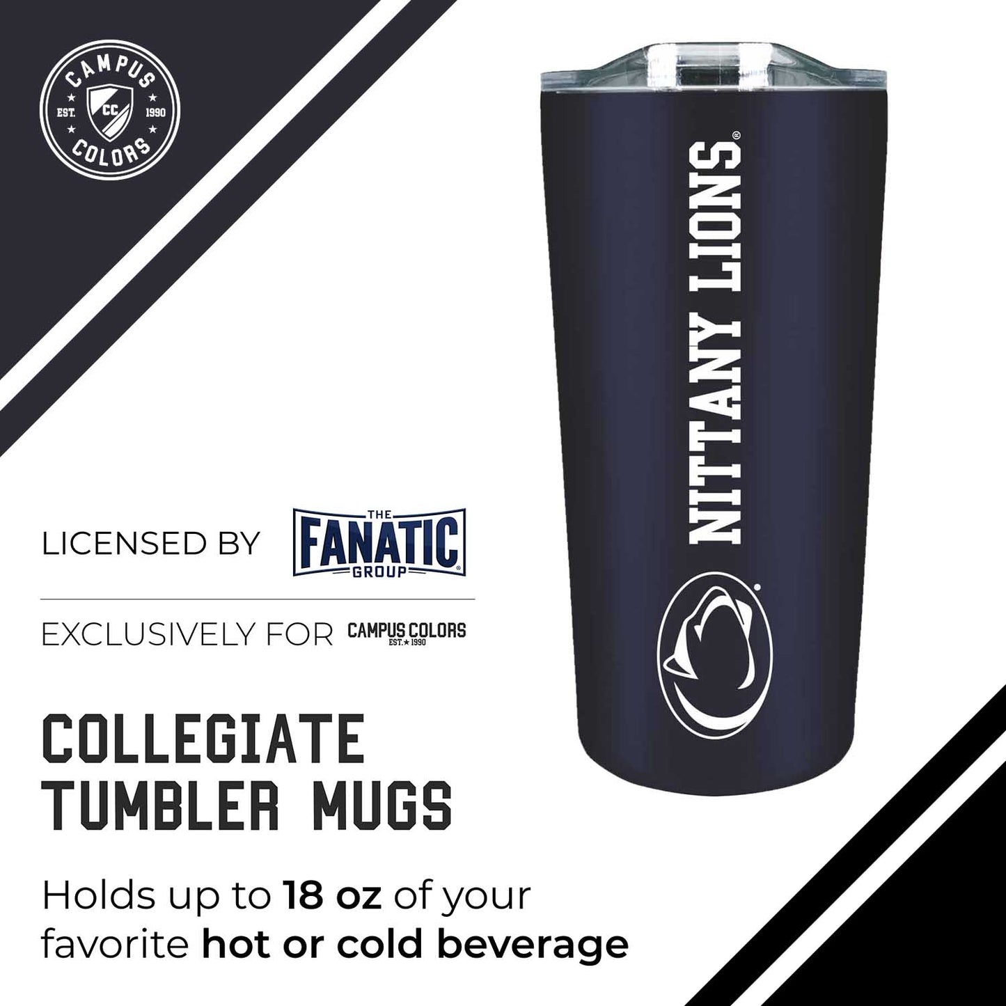 Penn State Nittany Lions Campus Colors  NCAA Tumbler - Navy