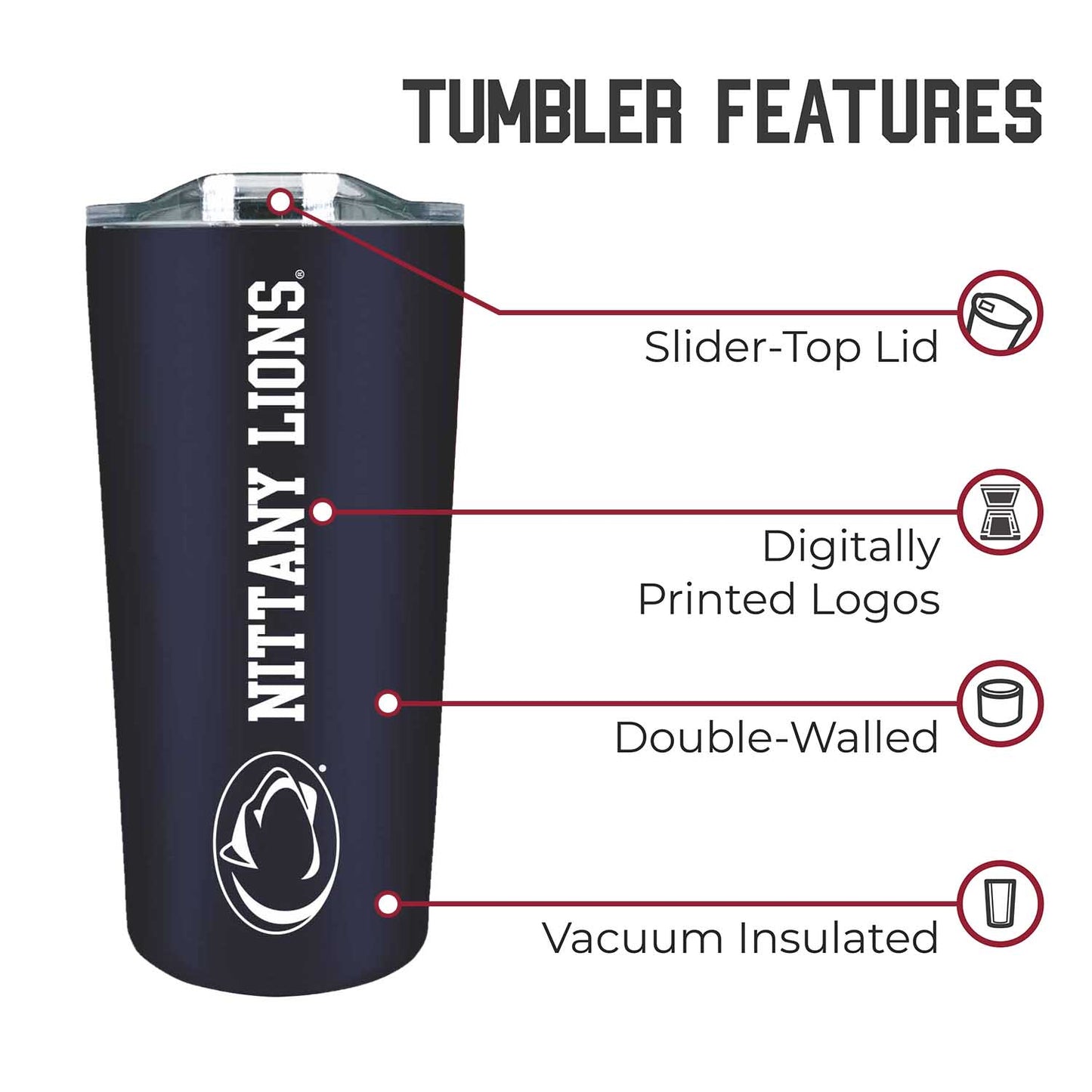 Penn State Nittany Lions Campus Colors  NCAA Tumbler - Navy