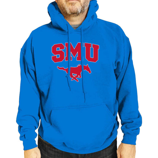 SMU Mustangs Campus Colors  Arch & Logo Gameday Hoodie - Royal