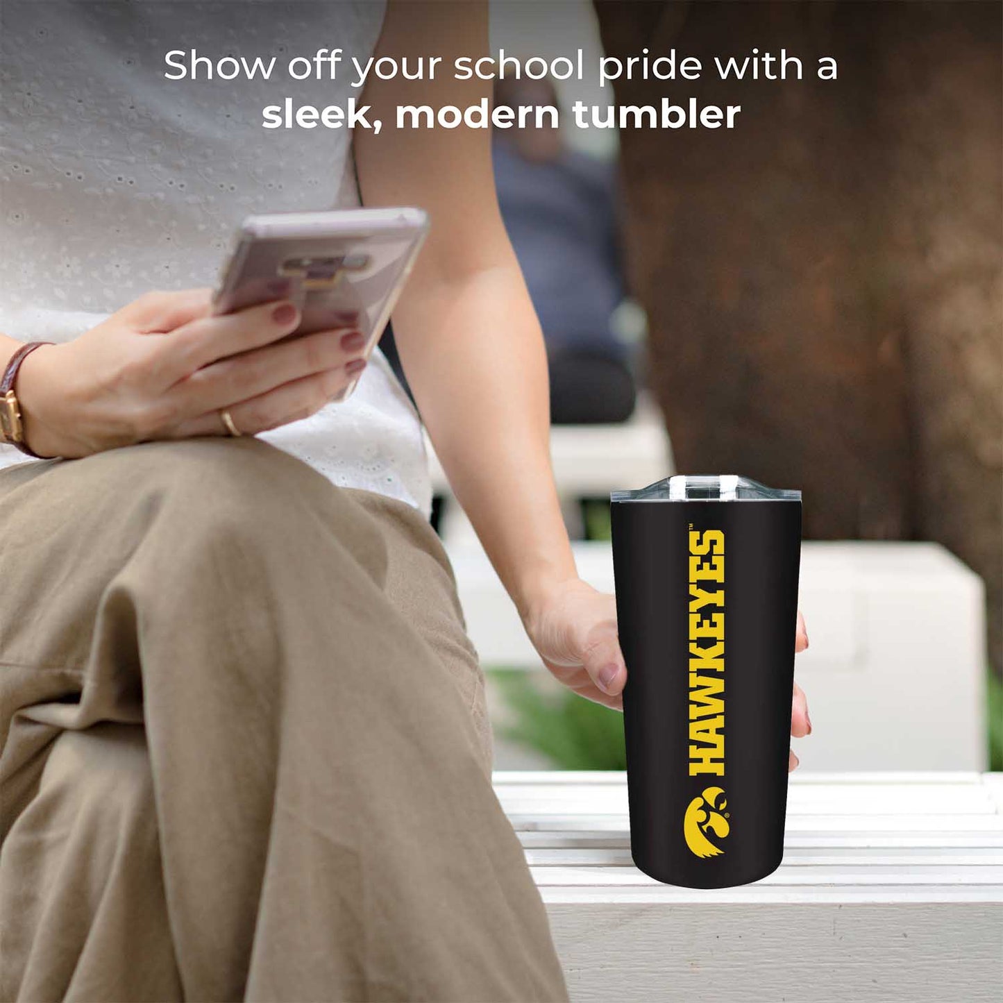 Iowa Hawkeyes Campus Colors  NCAA Tumbler - Black