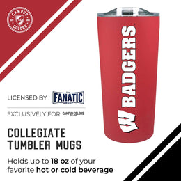 Wisconsin Badgers Campus Colors  NCAA Tumbler - Red