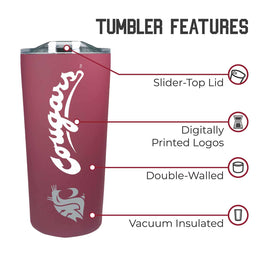 Washington State Cougars Campus Colors  NCAA Tumbler - Maroon
